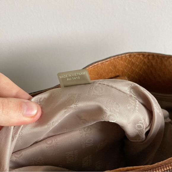 MICHAEL KORS Tan Brown Acorn Hamilton Jet Set Selma Satchel Shoulder Bag - Picture 8 of 10